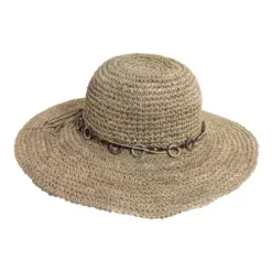 Women's Dorfman-Pacific Rayne Crocheted Seagrass Sun Hat