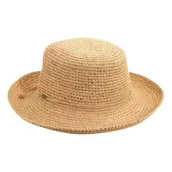 Adult Dorfman-Pacific Crocheted Raffia Upturn Sun Hat