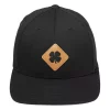 Adult Black Clover Top Grain Golf Snapback Hat