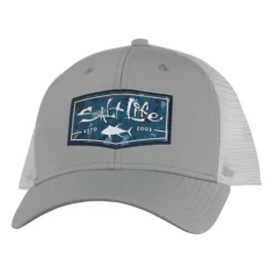 Adult Salt Life Aqua Badge Snapback Hat